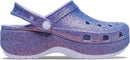 Crocs Women's Classic Platform Glitter Clog, Purple Moon, 7 — 1