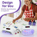 Akisey UV Resin Jewelry Making Kit, 200g UV Resin Kit with UV Light & Mode — 6
