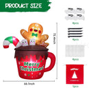 6FT Christmas Inflatables Outdoor Decorations, Gingerbread Christmas Inflatable Hot Cocoa Mug with Built-in LEDs Blow Up Christmas Decoration for Garden Lawn Yard Patio Xmas Inflatable — 3