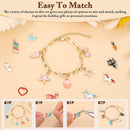 Flasoo 416 Pieces Gold Charm Bracelet Making Kit, Including Paperclip Chain Bracelets, Charms, Jump Rings for… — 5
