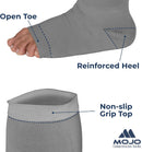 Mojo Toeless Compression Socks for Women and Men 20-30 mmHg Open Toe - AB211 | 4X-Large | Grey — 2