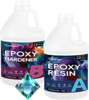 Zynnorix 1 Gallon Epoxy Resin Kit (Resin + Hardener) - Crystal Clear, UV Resistant, Non-Yellowing, Bubble Free, Food… — 1