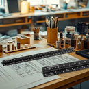 Architectural Scale Ruler, Imperial Measurements 12'' | Black-A — 6
