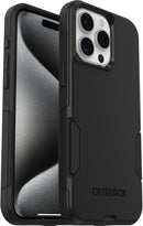 OtterBox iPhone 15 Pro MAX (Only) Commuter Series Case - Black, Slim & Tough, Pocket-Friendly, with Port Protection — 5