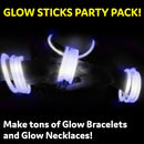PartySticks White Glow Sticks - 100pk, 8 Glow In The Dark Light Up Party Favors, Decorations and Accessories | 100 Pack White — 3
