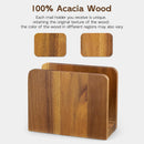 Acacia Wood Mail Organizer, Mail Holder for Desk, Letter Holder for Countertop, Small Envelope Holder, Desk Organizers and Accessories for Home Office — 4