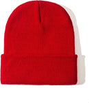 NPJY Unisex Beanie for Men and Women Knit Hat Winter Beanies - Red — 1