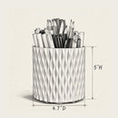 Lebenrich Rotating Pen Holder for Desk, Cute White Pencil Holder, Pen Cup — 5