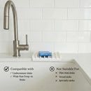 Effilogic Silicone Sponge Holder, Soap Dish, Self Draining Kitchen Sink Organizer, Kitchen Accessories, Medium White — 3
