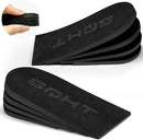 SQHT 4-Layer 1 Inch Adjustable Heel Lift, Orthopedic Lifts for Uneven Legs - Black — 1