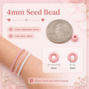 Redtwo 4mm Seed Beads for Bracelets, 24 Colors 3400Pcs Bracelet Making Kit — 4