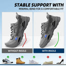 1 Pair Carbon Fiber Insole for Men & Women: 1.2mm Thick Rigid Shoe Insert Support Turf Toe, Foot Fractures, Hallux Rigidus & Limitus for Sports, Hiking, Trekking - Alternative to Post Op Shoe, 265mm - 245mm, Fit Women's Size 8-8.5, Men's 7-7.5 — 4