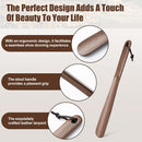 Walnut Wood Long Handle Shoe Horn Set | 15 Inch + 29.53 Inch — 5