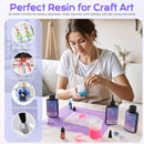 HeyClear UV Resin kit 300g Premixed UV Epoxy Resin Glue Cure for Crafts — 4