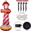 Juegoal 6 FT Christmas Inflatables Outdoor Decorations, Inflatable Xmas Lighthouse, Lighted Blow Up North Pole Sign with Built in LED Lights, Light Up Holiday Winter Lawn Yard Garden Decor — 7