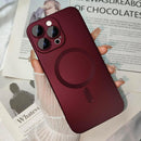 ankofave Magnetic for iPhone 15 Pro Max Phone Case for Women, Matte Luxury Soft Metallic Luster Design with Camera Lens Protector, Compatible with Magsafe Case for iPhone 15 Pro Max 6.7"-Red Wine — 4