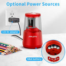 JARLINK Electric Pencil Sharpener, Heavy Duty Helical Blade, Auto Stop | Red — 5