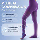 ABSOLUTE SUPPORT Compression Pantyhose 20-30mmHg, Opaque, Purple, Small — 3