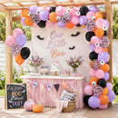 Halloween Balloons Pastel Pink Black Spooky One Halloween Party Decorations | Pink Purple - Bat | 12inch-35pcs — 8