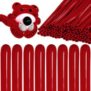 260 Garnet Red Long Balloons for Balloon Garland Thickening Skinny Latex Twisting Animals Modeling Christmas Birthday Wedding Party Festival Decorations 100pcs — 1