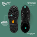Danner 8" Wildland Firefighter Boots for Men & Women - Black — 5