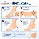 Silicone Heel Protectors, 16 PCS / 8 Pairs Soft Heel Cushion Sleeves, Washable Reusable Heel Pads with 6 Vent Holes, Heel Cushion Cups for Shoes, Daily Foot Comfort Support, 8 White + 8 Nude — 5