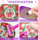 RaySoar Diamond Art Pens Diamond Art Tools Painting Pen with Screw Metal Tips Multi-Placer Tool Accessories for Adults Gem Rhinestone Picker Stylus Purple | Blooming Purple-Rose Gold Tips — 5