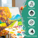ESRICH Stretched Canvas for Painting,18 Multi Pack Blank Canvases for Painting 12x16, 11x14, 9x12, 8x10, 5x7, 3x5, Cotton Primed Painting Canvas for Oil, Acrylic Paint, for Beginners, Artists. | 18 Packs - 6 Sizes (3 of Each) — 4