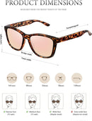 MEETSUN Polarized Sunglasses for Women Men Trendy Retro Square Shades | Black + Pink Mirrored + Pink Mirrored | 54 Millimeters — 5