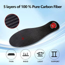 Carbon Fiber Insole 1 Pair, Rigid Thin Foot Plate Shoe Insert for Men Women, Support Turf Toe, Foot Fractures, Morton's Toe, Morton Extension, Hallux Rigidus and Limitus - Alternative to Post Op Shoe - Black-1 1 Pair (Left + Right) - Men's 5-5.5/Women's 6 — 5