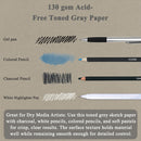 Fuxi Toned Gray Sketchbook, 2-Pack - 5.5" x 8.5", | 85lb/130gsm Charcoal Drawing Paper, 50 Sheets Per Pad. | 5.5" x 8.5" (Pack of 2) — 4