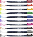 Tombow 56429 Fudenosuke Colors Brush Pens, 10-Pack. Hard Tip Fudenosuke Brush Pens in Assorted Colors for Calligraphy and Art Drawings | 1 Count (Pack of 10) — 6
