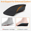 Height Increase Insoles, 3 Pairs Combo for Men & Women, Invisible Height Boost Inserts, Shock Absorbing Arch Support, Breathable Comfortable Elevator Insoles for Sneakers, Boots, Dress Shoes,Black — 3