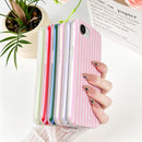 Cute Striped Case for iPhone 16e/17e 6.1",Pink/Yellow — 2