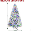 Hykolity 7.5 ft Prelit Christmas Tree with 1,446 Snow Flocked Branches — 3