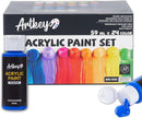 Artkey Acrylic Paint Set, 24 Colors 2 oz/59 ml Acrylic Paint Kit for Professional Artists & Beginners – Craft & Art Supplies for Canvas, Wood, Fabric, Rock, Leather, Ceramic, Glass, Easter Egg | Basics — 1