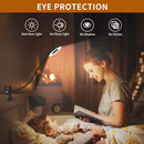 iZELL Desk Lamp, [3 Color Modes & 10 Brightness] LED Reading Light with Clamp, Silicone Flexible Arm Book Light for… — 5