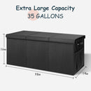 Extra Large Toy Box with Lids, Collapsible Storage Bin, 38"x16"x14",Black — 2