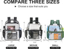 USPECLARE Clear Backpack for Stadium Approved 12×6×12 Transparent Bag | Forest Green | Small — 4
