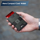 AUTLEY Slim Card Holder, Minimalist Pop Up Wallet for Men, RFID Blocking Mens Wallet with Cash Band (Dark green, Black) — 2