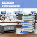Simple Trending 2 Pack 8 Tier Letter Tray Paper - Mesh Desk File Organizer for Office School Desktop, Black — 5