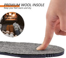 TIESTRA Merino Wool Insoles for Men Fur Fleece Shoes Inserts Memory Foam Cushion Comfort Warm Sheepskin Insoles for Winter Snow Boots Slippers Grey 43EU,US10 - Gray — 4