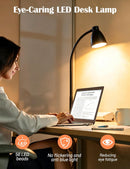 BOHON LED Desk Lamp with USB Charging Port 3 Color Modes Dimmable, Black — 3