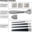 36 Pcs Callus Shaver for Feet Set, (1Stainless Foot File &1 Foot File Heads & 30 Replacement Slices Blades & 4 Pedicure Knife), Professional Callus Remover for Feet Tools for Wet and Dry Feet — 2