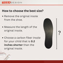 TEGA Kids' Carbon Fiber Insoles for Idiopathic Toe Walking - 1 Pair - Rigid Shoe Inserts to Correct Tiptoe Walking - Toddlers and Big Kids Insert (Big Kid 3) — 5