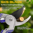 3 Packs Professional Garden Pruning SK5 Steel Blades Trimming Scissors Handheld Pruners Set with Gardening Gloves，Ideal Garden Tool | Blue&orange&green | 3 PCS — 2