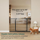 Cumbor 30-48 in Baby Gate for Stairs, Auto Close Dog Gate Indoor, Black — 2