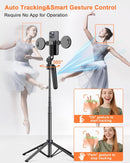Yeaki 71” Auto Face Tracking Tripod for iPhone with Light,360° Rotating Phone Stand with Rechargeable Remote Control for TikTok Vlog Video Recording, Phone Tripod for Android Camera/GoPro/Ring Light photo 2
