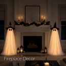 2Packs Halloween Decorations Outdoor,Halloweens Party Decoration Indoor,Spooky Ghost with Remote Control String Lights,Halloween-Ghost Lights for Porches Yards Gardens Lawn | Large ghost — 3