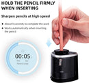 Aogwat Pencil Sharpener Electric Pencil Sharpener for Kids, Blade to Fast Sharpen, Suitable for No.2/School/Classroom/Office/Home (Black) — 5